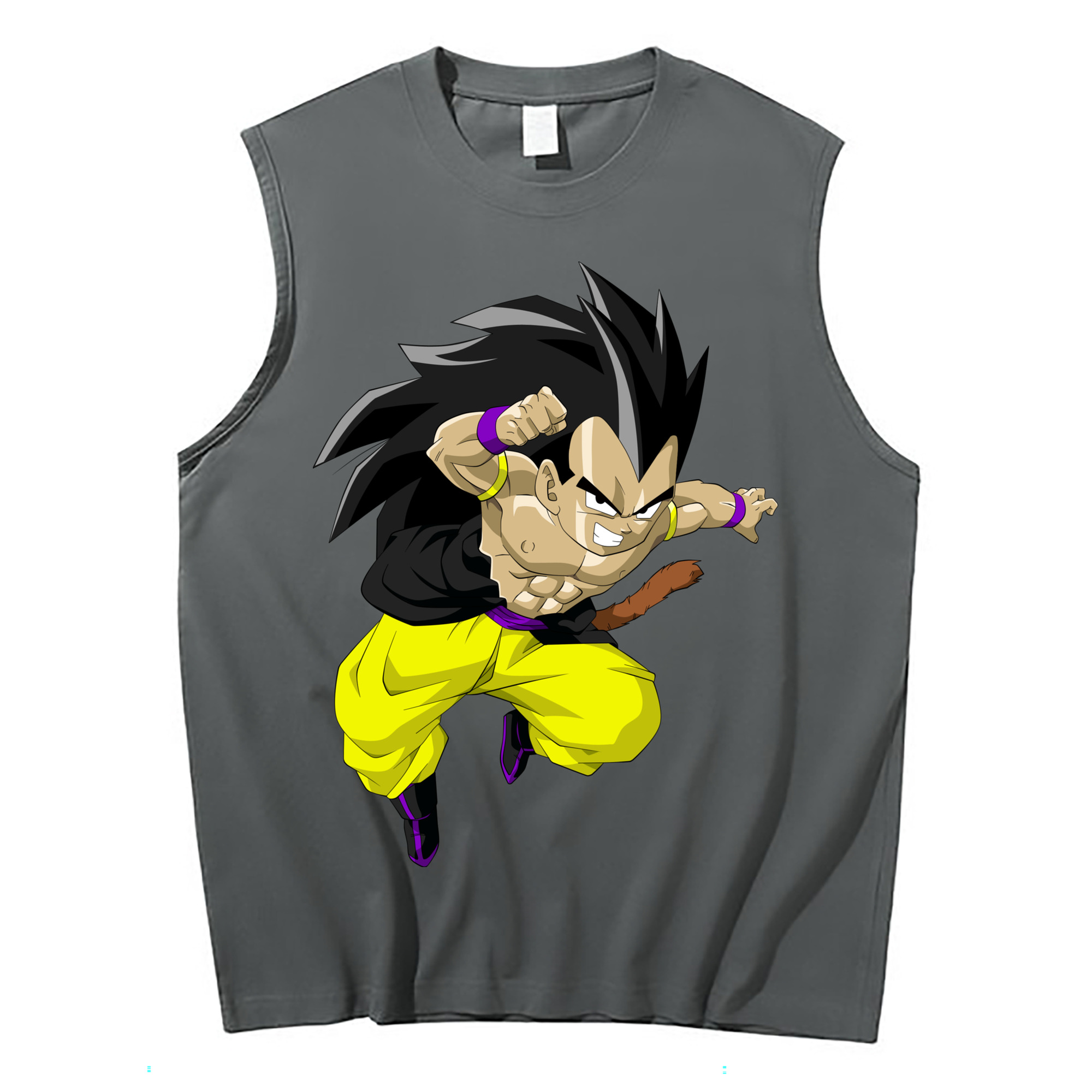 （画像用） ドラゴンボール ベジータ四世（Bejīta Yonsei）DRAGON BALL Vegeta IV コットン100％タンクトップ（フロントプリント）